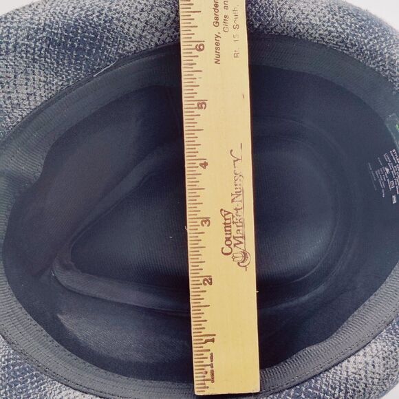 John Bartlett Statements Gray Plaid Fedora One Size Fits Most - Picture 9 of 11